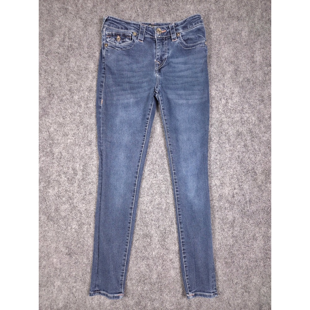True Religion Skinny Jeans Womens 27 Blue Horseshoe Flap Pocket Denim